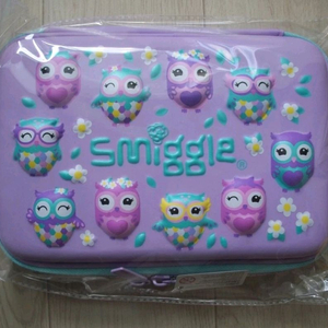 스미글 헬로 하드탑 필통 부엉이 퍼플