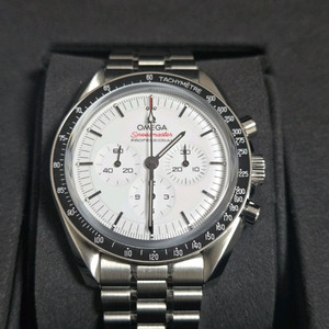 오메가 문워치 화이트(정품 디버클 러버밴드 포함)