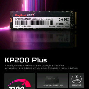 (보증27/9) PM9A1보다 좋은 킹뱅크 하이닉스 NVME 512GB
