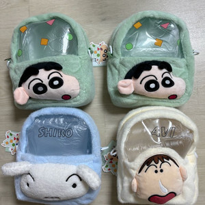 짱구, 맹구, 흰둥이 투명 파우치 크로스백 가방 (새상품) 이미지