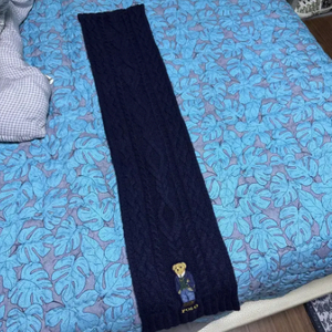 폴로 랄프로렌 곰돌이 니트 목도리 네이비 이미지