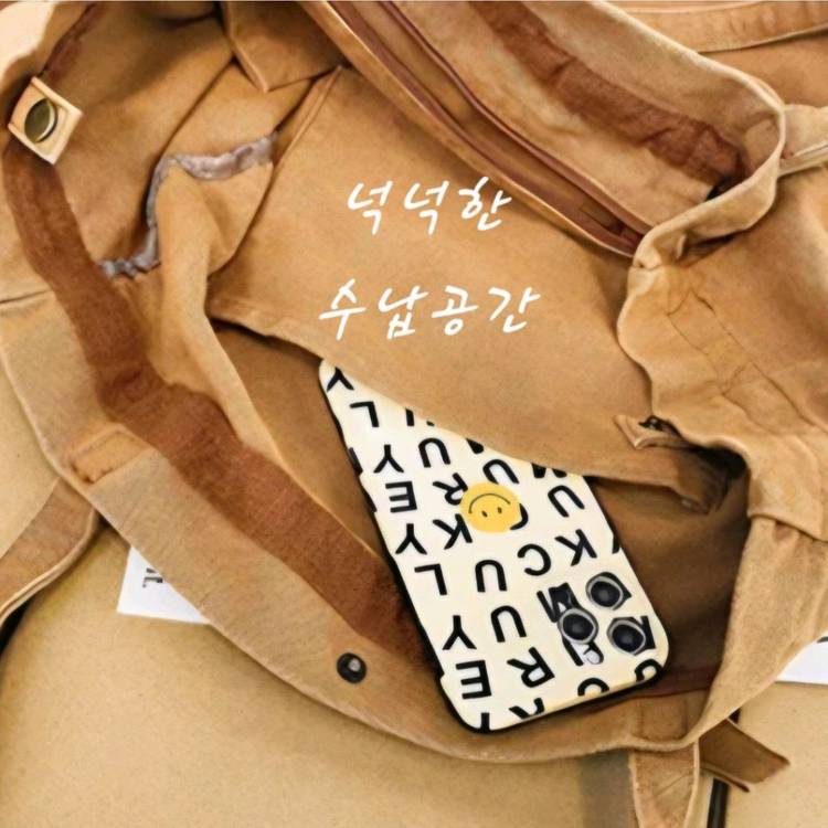 MLB 가방 캔버스 숄더백 에코백 대용량 스쿨백 카멜--9