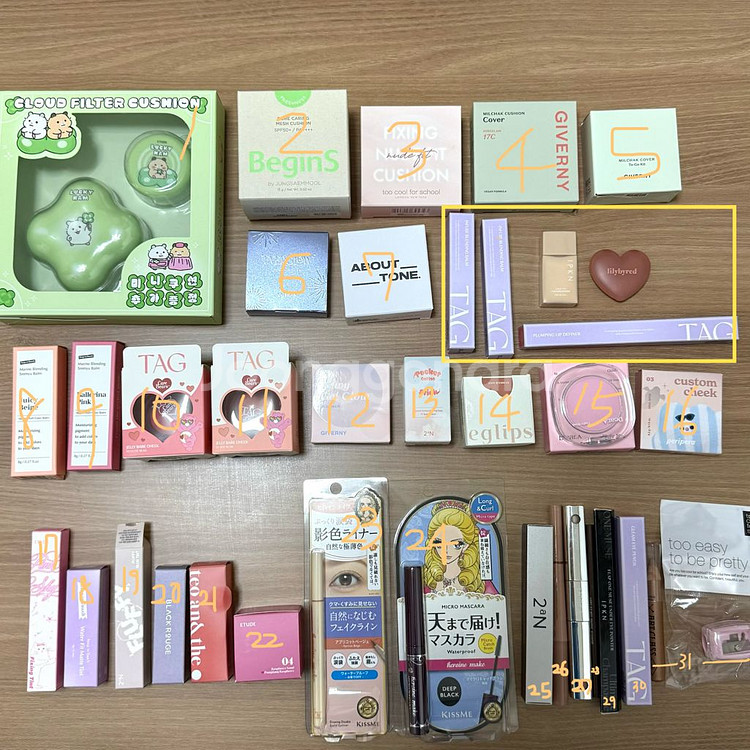 힌스 디어에이 태그 키핀터치 투에이엔 투쿨포스쿨 쿠션 틴트 블러셔 팩트--1