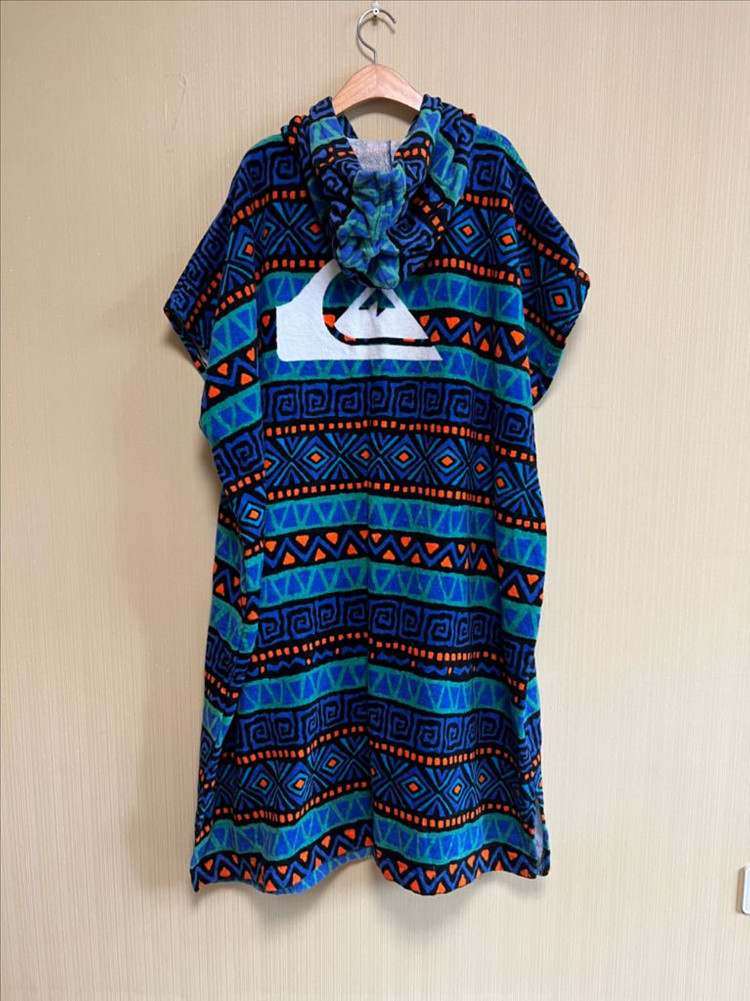 퀵실버 판초타월 수영 후드가운--1