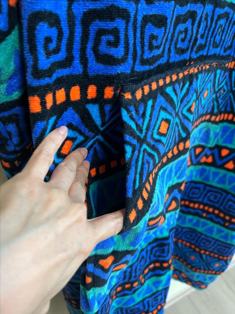 퀵실버 판초타월 수영 후드가운--5