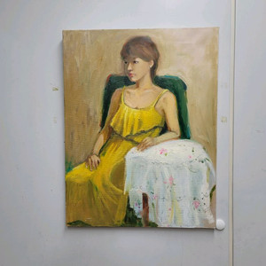 최정희작가 유화그림 15호 여인 91 이미지