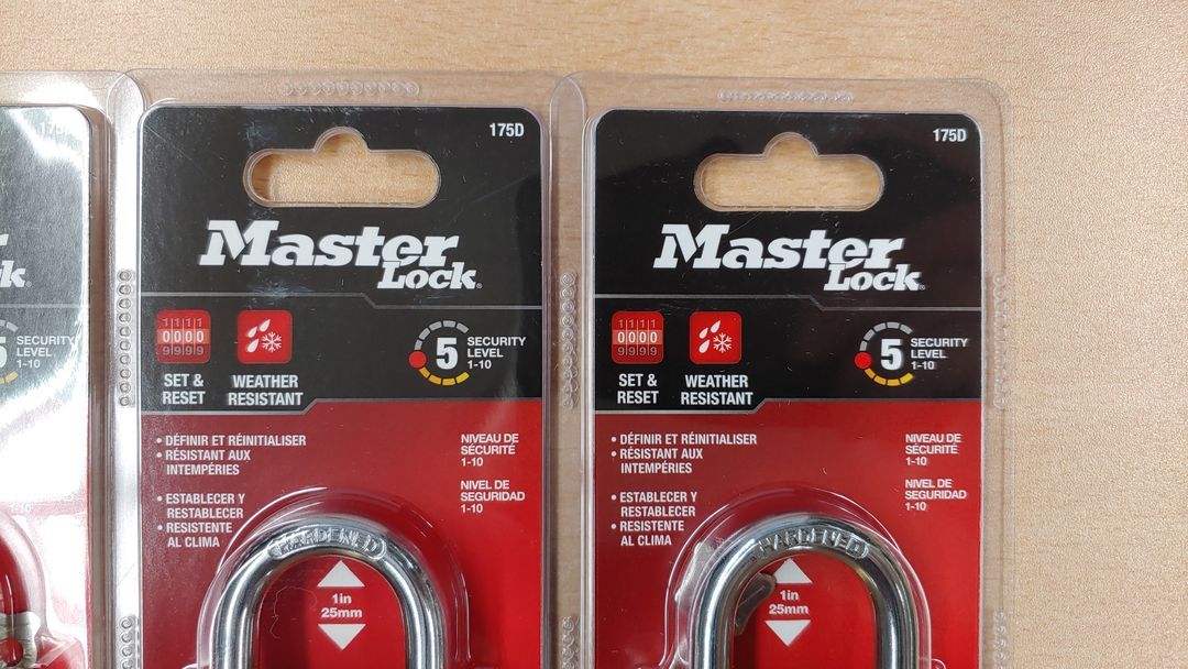 마스터락 번호자물쇠 175D 미개봉 새제품--1