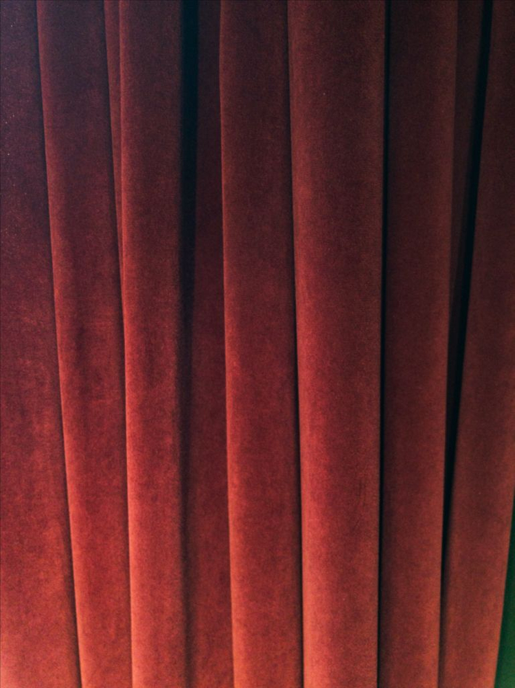 버건디 벨벳 커튼 (레일형)--0