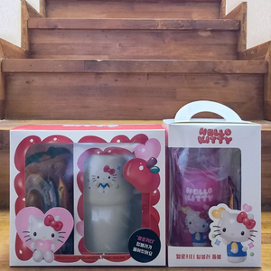 헬로키티 루프 손잡이 텀블러 보온병 핫핑크 화이트 키티 세븐일레븐 산리오 박스미개봉 새상품