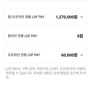 롯데면세점 LDF PAY 판매완료 이미지