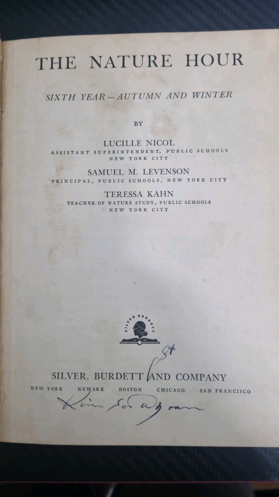 The Nature Hour: Sixth Year Autumn and Winter미국 빈티지 자연관찰 교과서 이미지