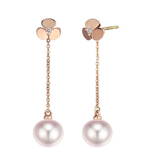 최종가 골든듀 스윗베리 귀걸이는 판완. 아코야진주 드롭만 분리형 18k 이미지