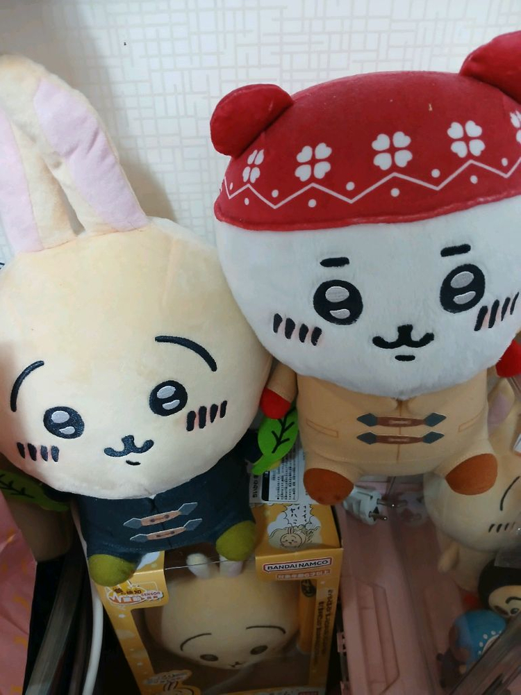 치이카와 하치와레 우사기 코트 크레인 누이 인형 이미지