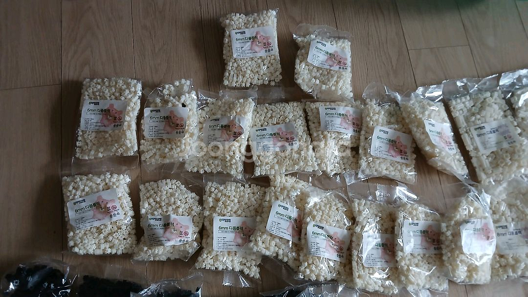 디폼블럭 6mm, 8mm 혼합 58봉지/ 흰색 노랑 파랑 검정만 있어요.--3