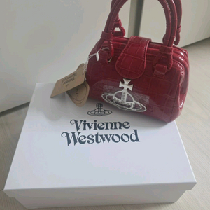 정품 비비안웨스트우드 미니 핸드백 레드