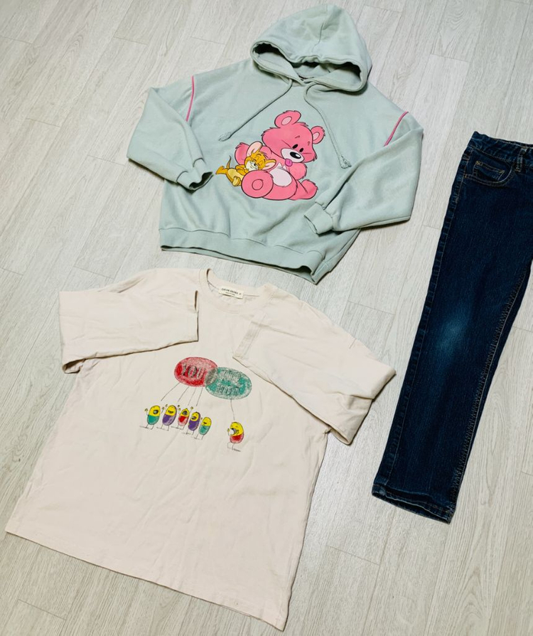 [저스트보니] 15호 (키130~138/몸무게30~35) 3종 + 청바지 130호 (키125~135) 남여공용--1