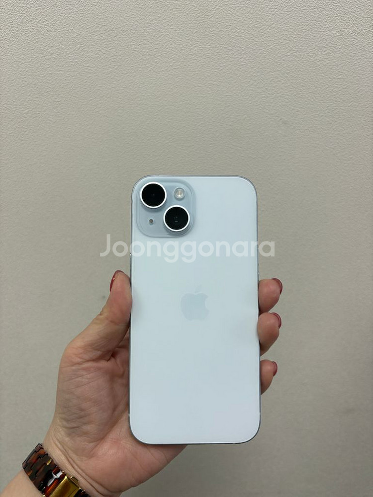 (부산중고폰) 아이폰15 블루 128기가 공기계 판매해요--1