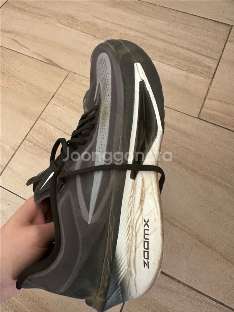 (265) 나이키 줌 플라이 6 블랙 라이트 스모크 그레이 러닝화--1