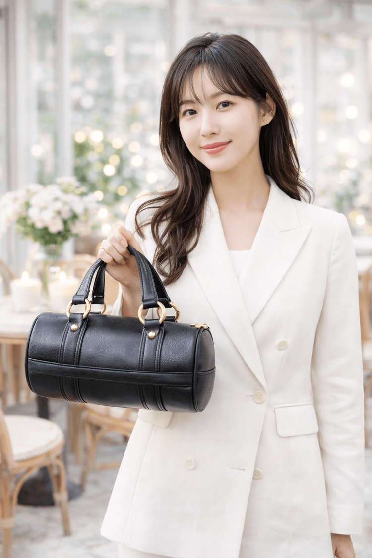 미사용 MCM 정품 보스턴 원통 토트백 숄더백 겸용 이미지