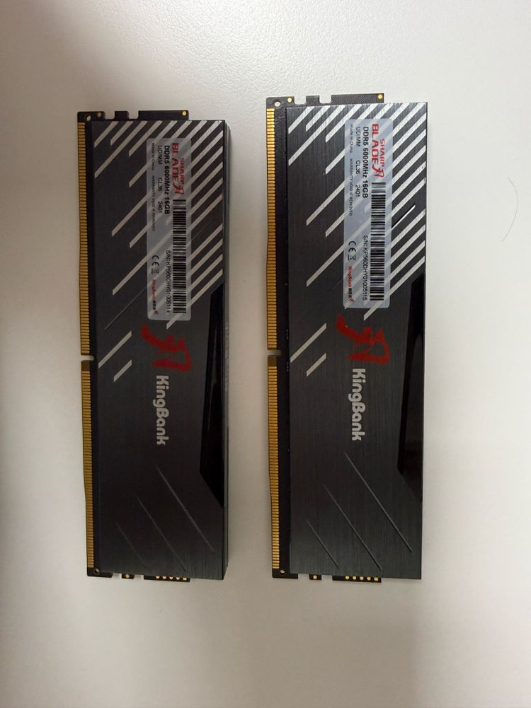 DDR5 메모리 16GB x 2개 32GB 킹뱅크 6000--1