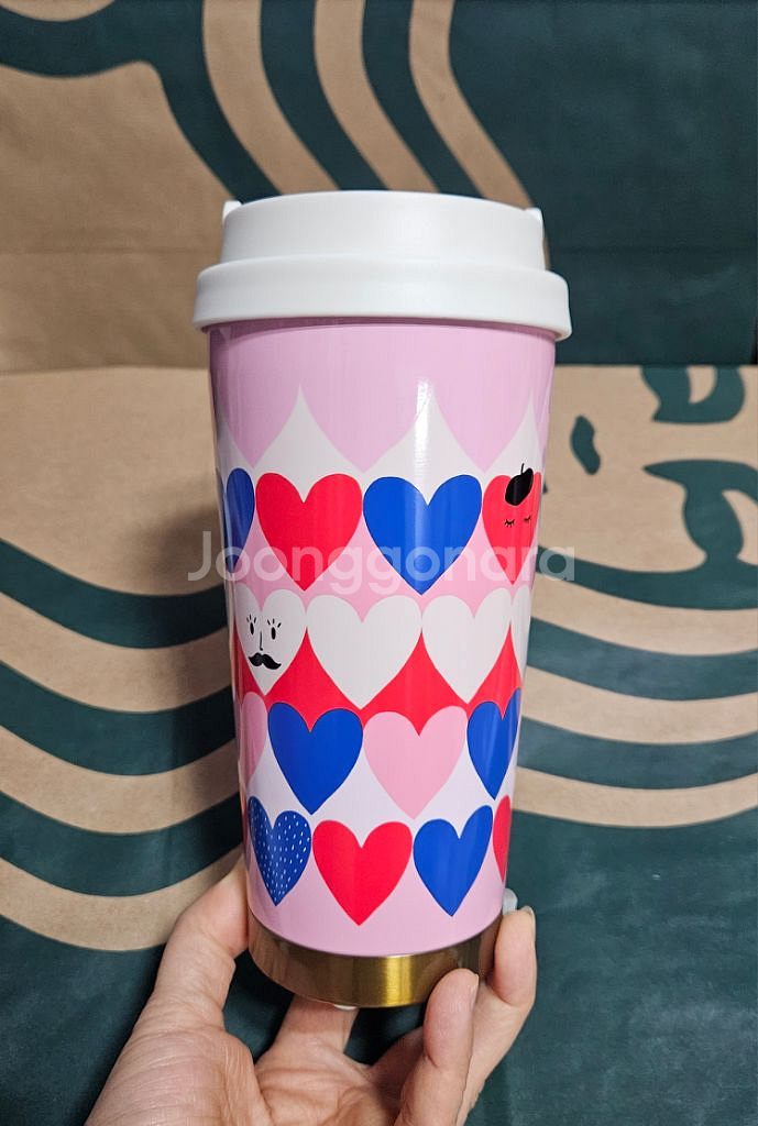 새상품S급]스타벅스 화이트데이 러브 인 패리스 엘마 텀블러 473ml--1