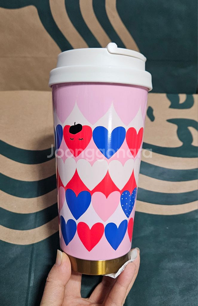 새상품S급]스타벅스 화이트데이 러브 인 패리스 엘마 텀블러 473ml--2