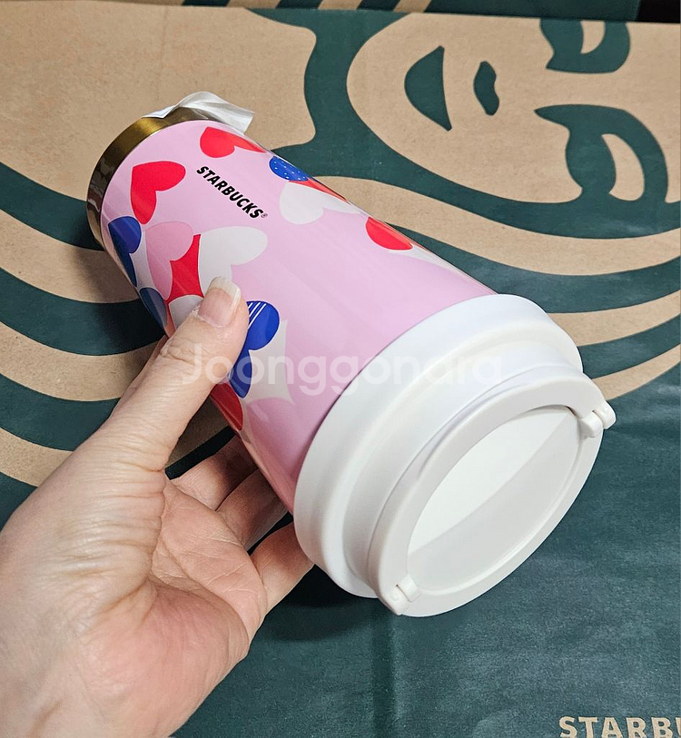 새상품S급]스타벅스 화이트데이 러브 인 패리스 엘마 텀블러 473ml--4
