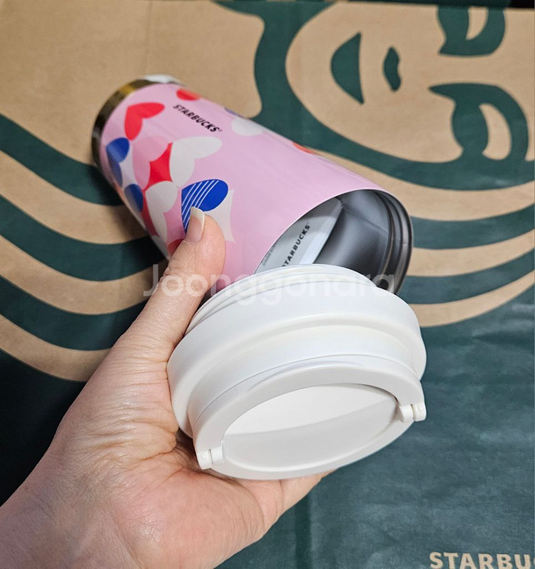 새상품S급]스타벅스 화이트데이 러브 인 패리스 엘마 텀블러 473ml--5