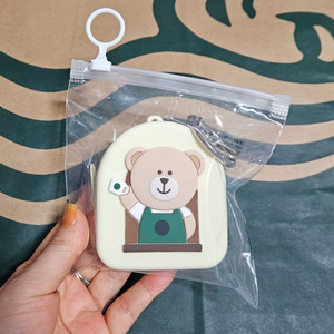 미개봉]스타벅스 베어리스타 실리콘 미니백 파우치 키링 키체인