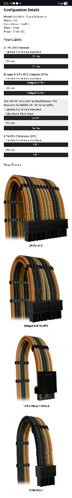 케이블모드 녹투아 스타일 커스텀 슬리빙 케이블 4종--5