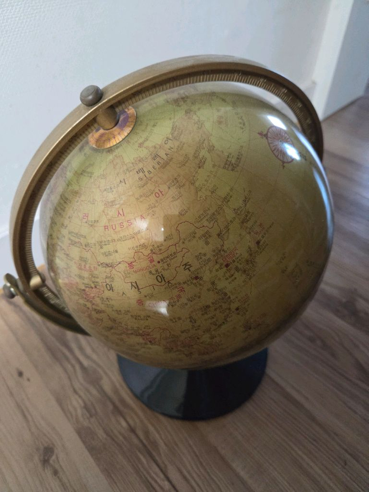 [택포]지구본 골드컬러지구본--1