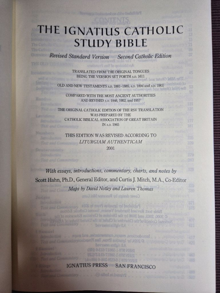 이그나티우스 가톨릭 스터디 바이블 신구약합본 (천주교 영어 주석 성경)--1