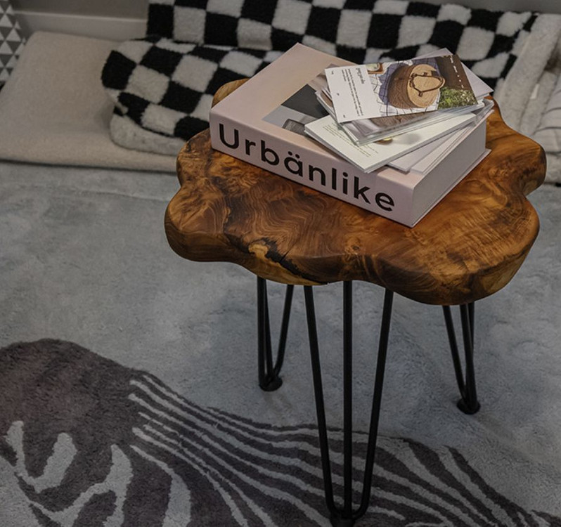 티크 우드 원목 협탁 새상품--1