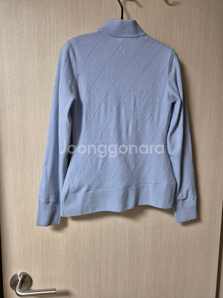 (새제품) 페어라이어 방풍 캐시미어 니트집업 XS (22년) 하늘색--2