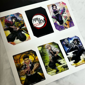 귀멸의 칼날 합동강화 기유 시노부 사네미 이구로 히메지마 포토카드 일러 이미지