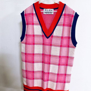 (프리사이즈)럭키슈에뜨여자이나영오버핏롱니트조끼 이미지