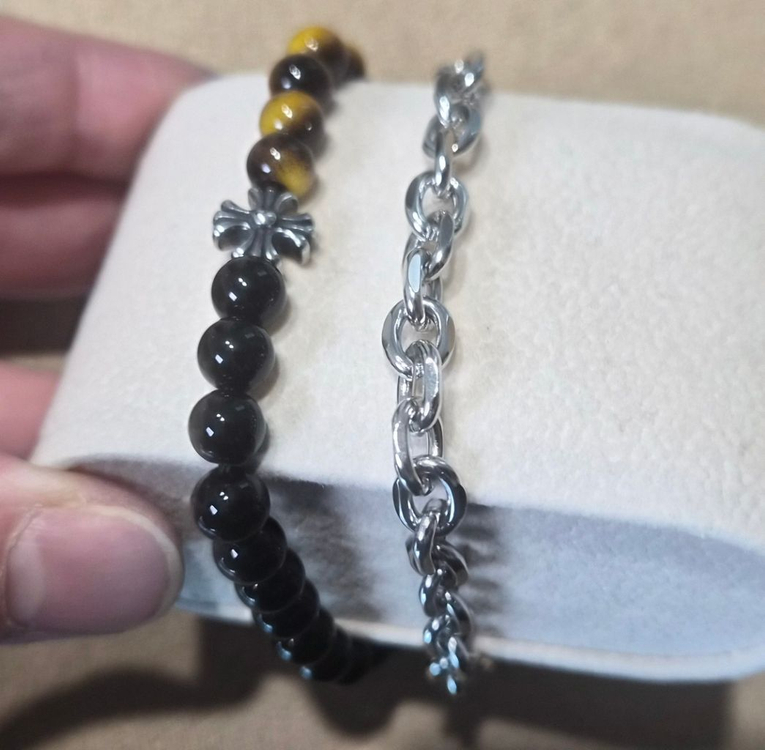 십자가 스타일 팔찌 호안석 (새상품)--1