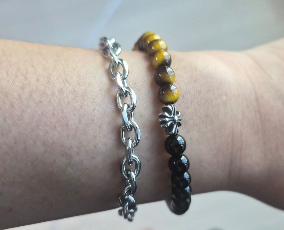 십자가 스타일 팔찌 호안석 (새상품)--3