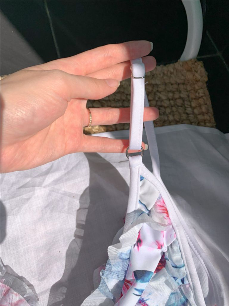 (새상품) 플라워 프릴 모노키니 수영복 원가이하 판매--7