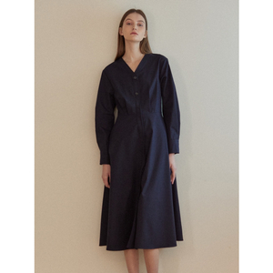 논로컬 하객룩 롱 원피스 네이비 #스커트