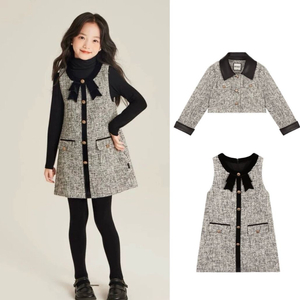 여아하객룩 트위드자켓 원피스 140 새상품