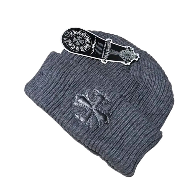 캐쥬얼 힙합 스타일 크롬 십자가 패치 니트 비니 남여공용 < 블랙 >--9