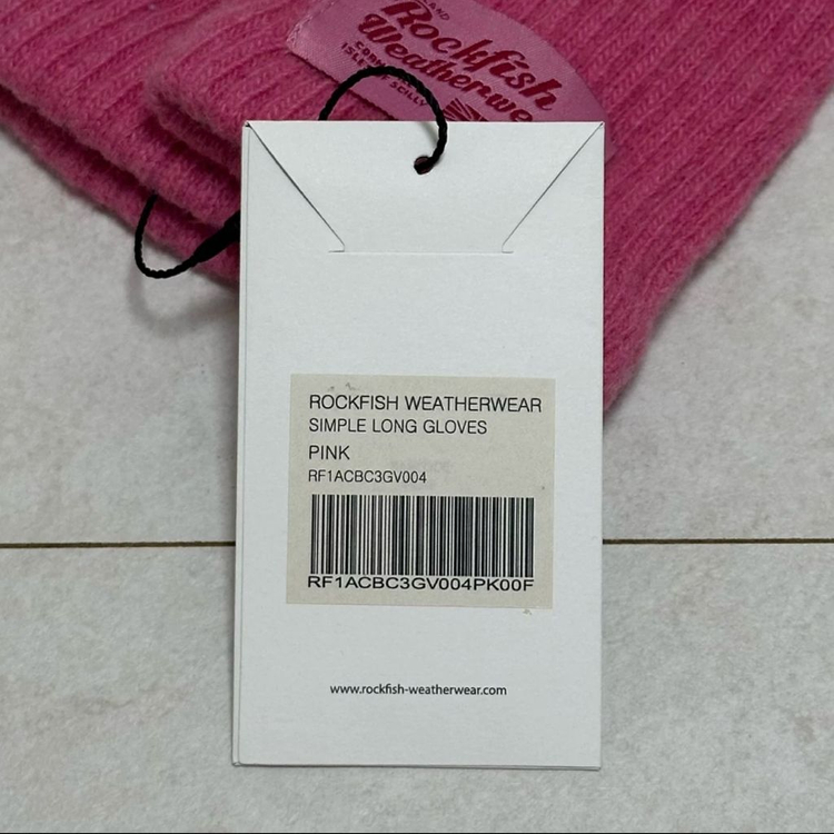 [미사용 새상품] 락피쉬웨더웨어 롱 장갑 글러브 핑크 포인트 핫핑크 울장갑 겨울 방한--2