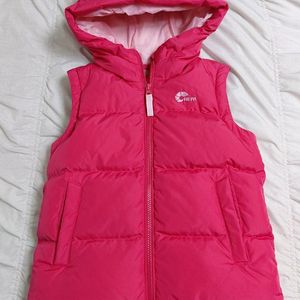 아동 네파키즈 덕다운패딩베스트120 핑크패딩조끼 시착외새상품