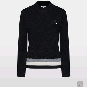 (새상품) 페어라이어 방풍 캐시미어 니트 스웨터 블랙 M (22년)