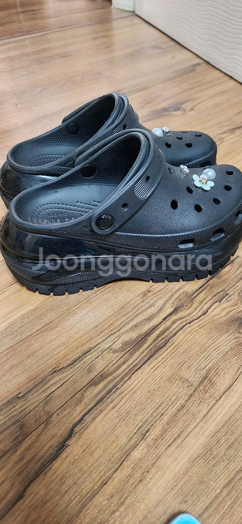 크록스 메가 크러쉬 클로그 블랙 M5/W7--3