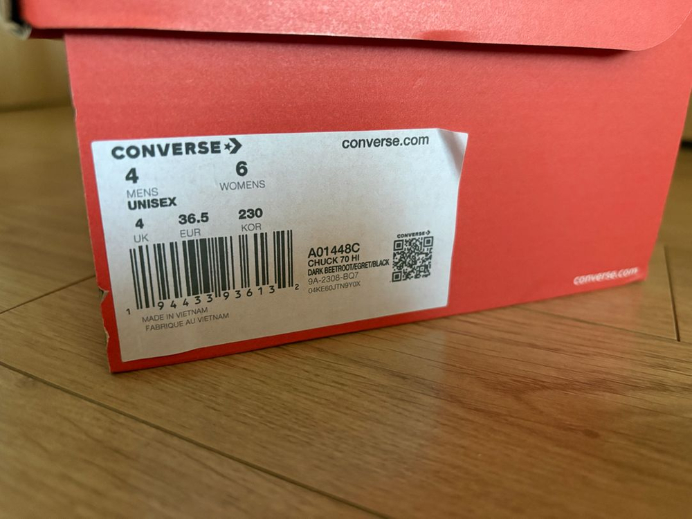 (새상품)척테일러 70 컨버스하이 버건디 230--4