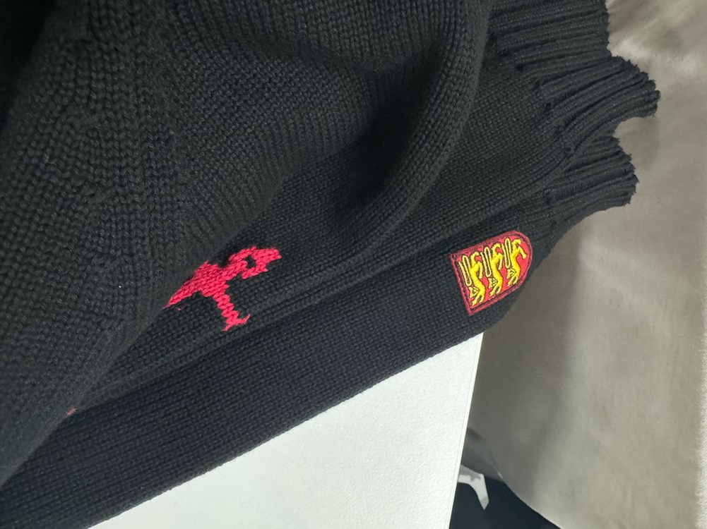 [XL] 건지울른스 니트 코튼 나그랑 크루넥 스웨터 Black--4