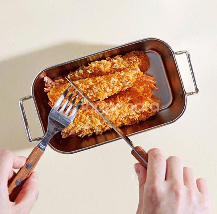 스텐접시, 사각볼 새상품--1