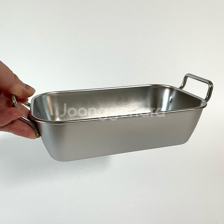 스텐접시, 사각볼 새상품--4